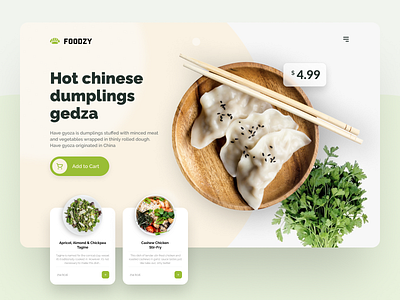 Food Delivery Service clean concept creative design desktop ecommerce elegant flat food food delivery green inspiration meal menu minimal redesign ui ux