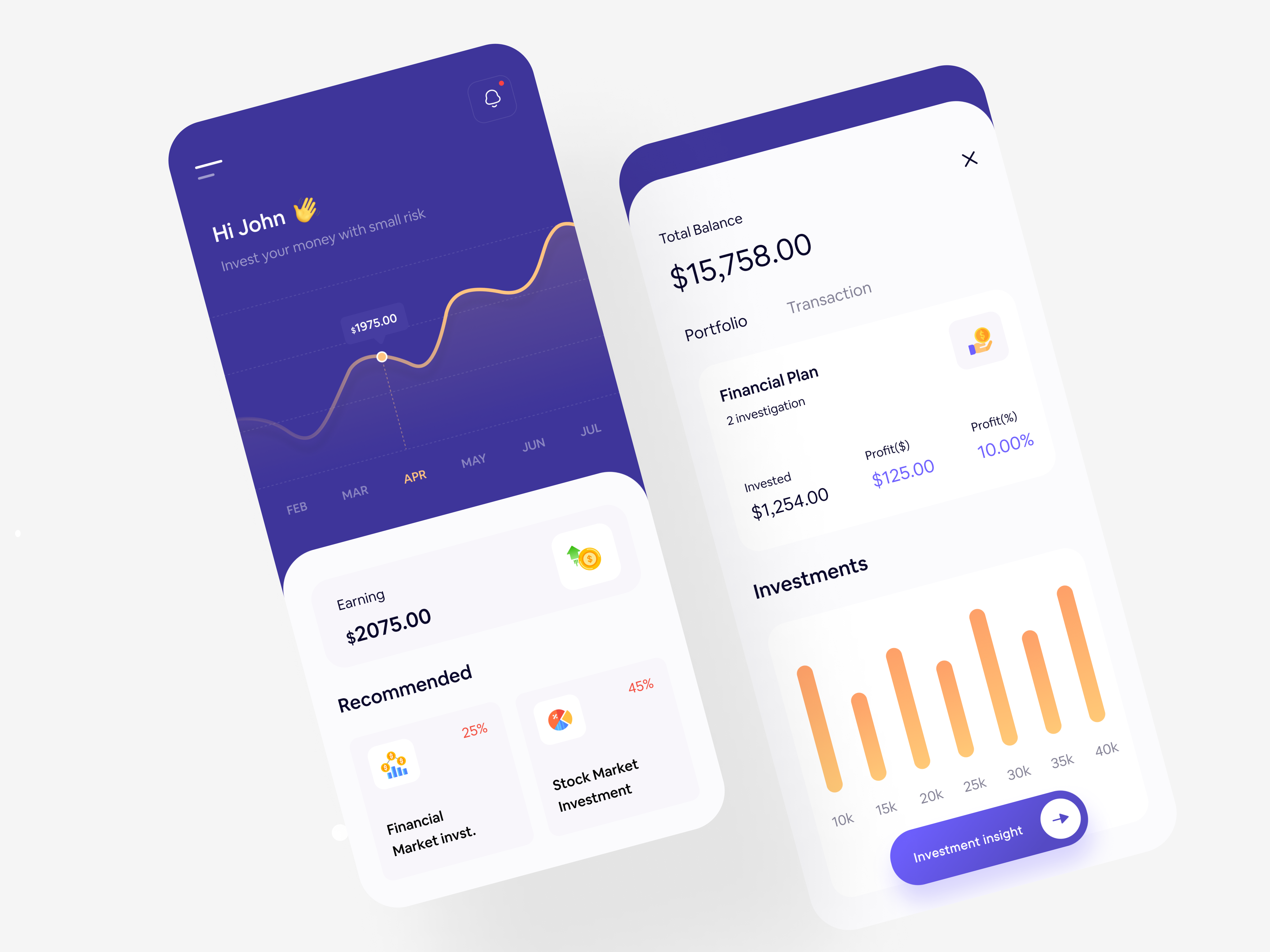 Example of Fin Tech Mobile App Design