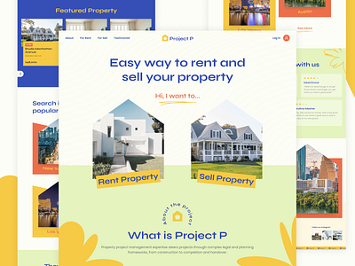 Project P - Property Search Landing Page apartment architecture home house landing page property property design property rent property search real estate real estate agent real estate search real estate web design rent search web design webdesign