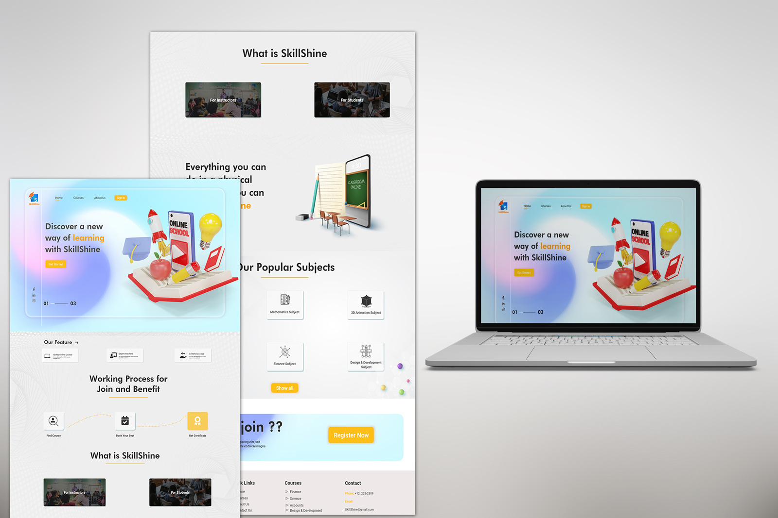 SkillShine - E-Learning Website Mockup by NFlow Tech on Dribbble