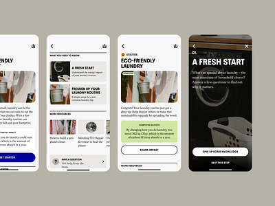 Eco-Friendly Laundry App app bright carbon savers clean design earth eco friendly energy use laundry laundry routine natural color palette productivity textile tips ui user friendly utility app ux water savers water usage