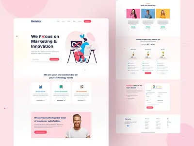 Marketing Agency Landing Page business content creative digital agency landing page marketing marketing agency ppc seo startup ui web design