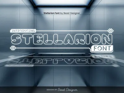 Stellarion Font - Space Sci-Fi Font by Beast Designer sci fi ui font