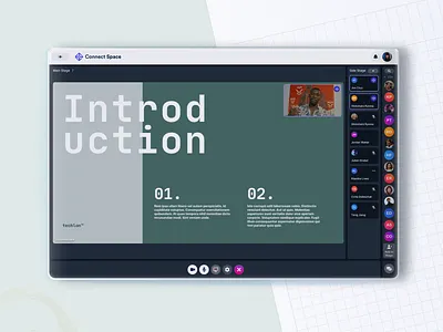 Interactive Session — Presenting (Connect Space) agenda call clean connect events interactive meeting minimal sessions space video virtual