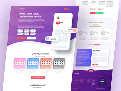 Unicawebstudio Website [Live] 🔥 agency clean design follower instagram landingpage management products profile management social ads social media studio tiktok twitter ui ux vitamin web website youtube