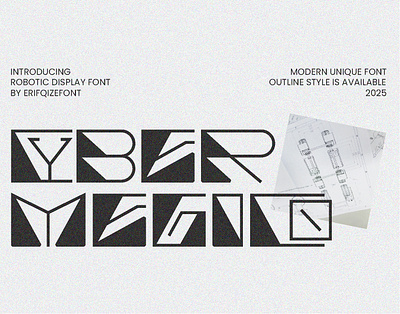 CYBER MEGICO – Futuristic Robotic Font advertising bold cyber design display font font futuristic game geometric logo modern type poster robot font robotic font sans serif techno type type design typography website