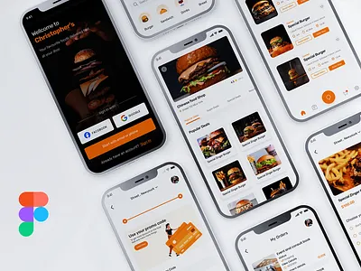 Order Online Food App UI Design app application design mobile order online food app ui design ui ux