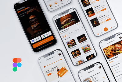 Order Online Food App UI Design app application design mobile order online food app ui design ui ux