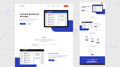 Bookmark Landing Page 3d app branding design discover graphic design icon illustration interactiong landing logo mobile motion graphics pro ui uiux ux vector web website