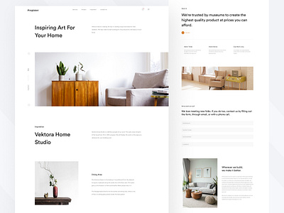 Inspiring Design Interior Service Landing Page clean design design interior home interior landing page minimalist property ui user interface ux web design white