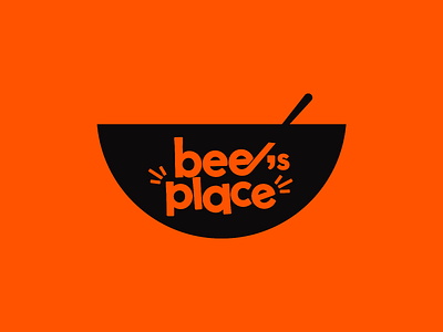 Creative Design - Bee's Place Logo bees place brand brand identity branding clean clean design creative creative design design logo logo design logo mark logotype logotype design mark modern orange black orange oalette symbol visual identity