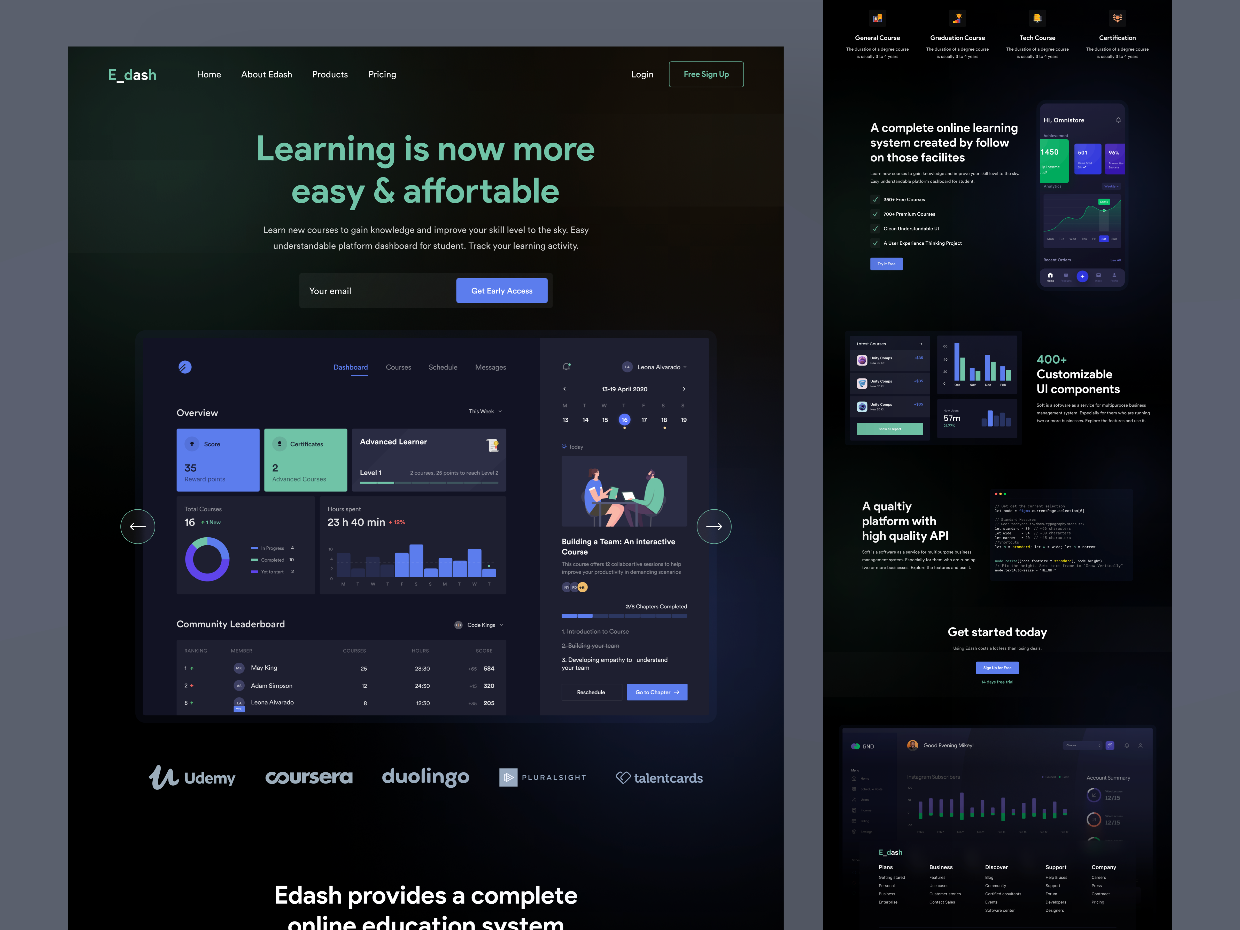 Example of Saa S Website UI/UX Design