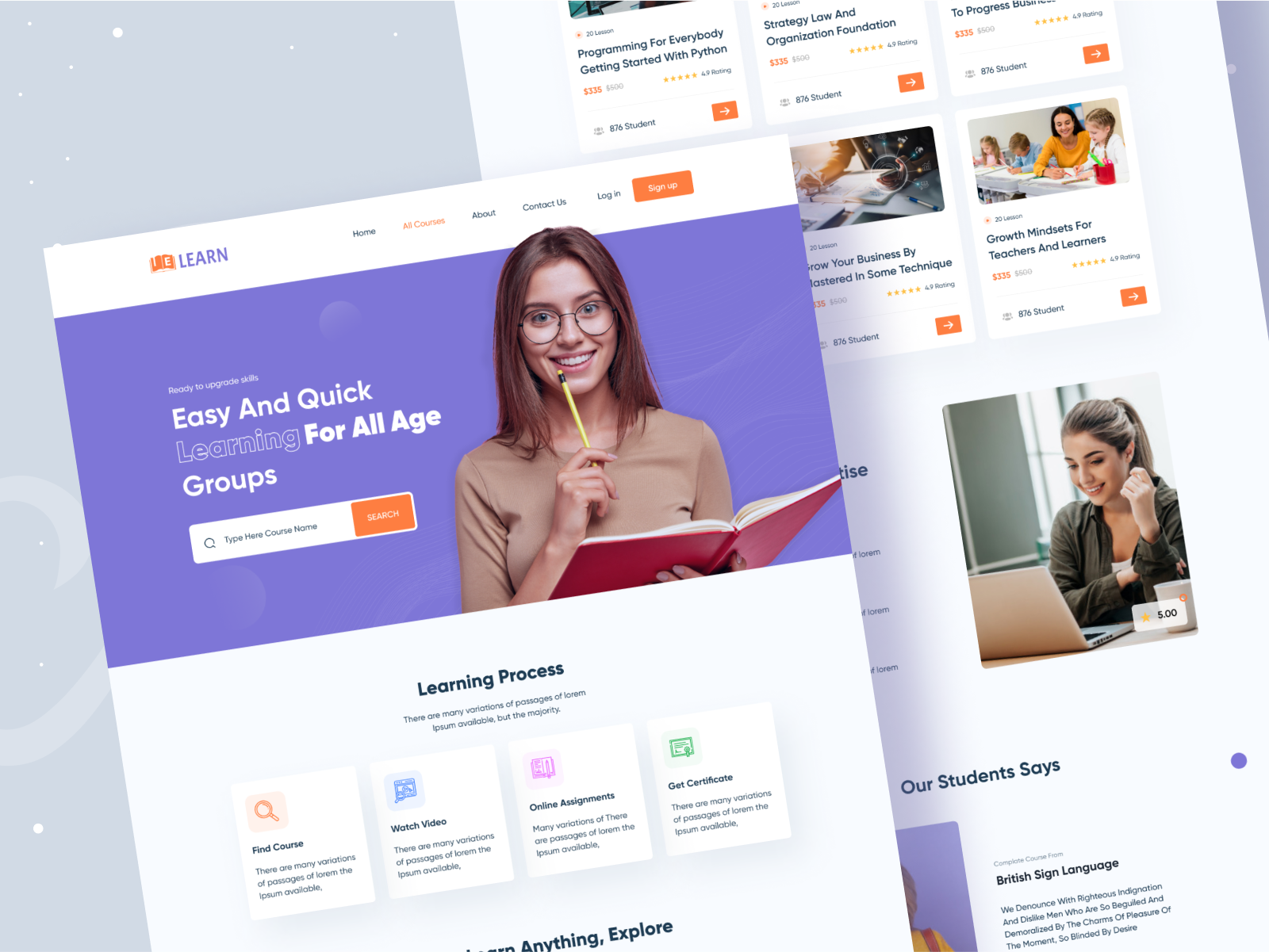 Example of Website Design On Figma