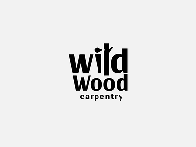 Wood and woodpecker bird brand branding carpenter design elegant flat illustration logo logotype minimalism minimalistic modern smart tree wood woodpecker