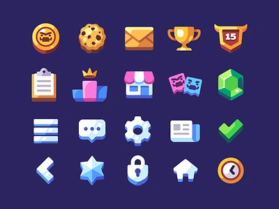 Yeti Rush icons game icon illustration ui vector