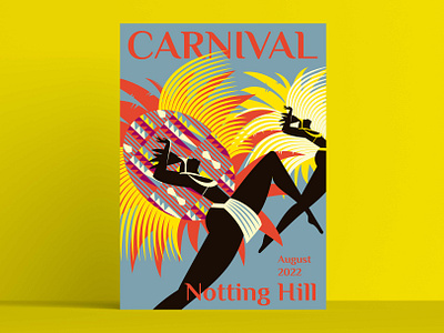 Notting Hill Carnival Poster art direction creative direction graphic design illustration poster posterdesign vector