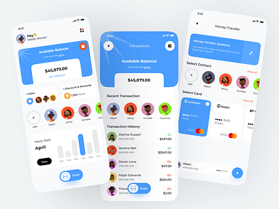 Fintech App app design app ui banking banking app digital payment app finance fintech mobile app mobile app design payments transactions ui ui design upi wallet