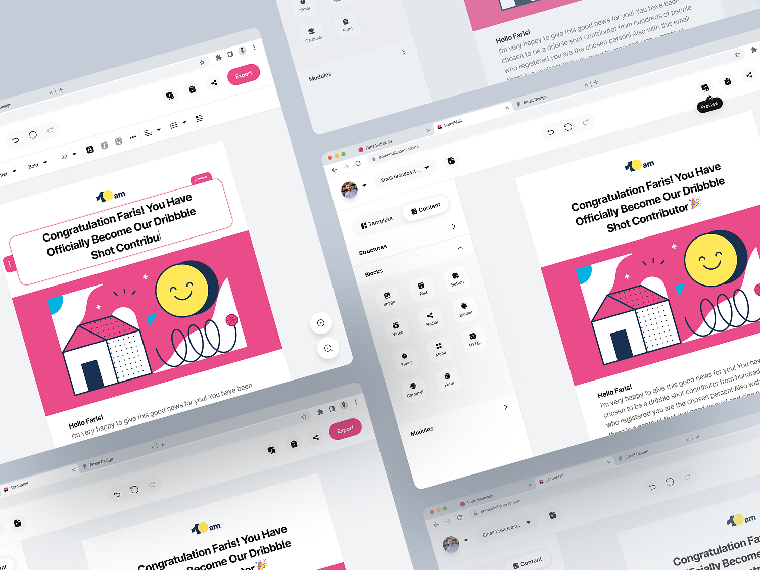 SomeEmail Email Design Platform by Faris🤘 for 10am Studio on Dribbble