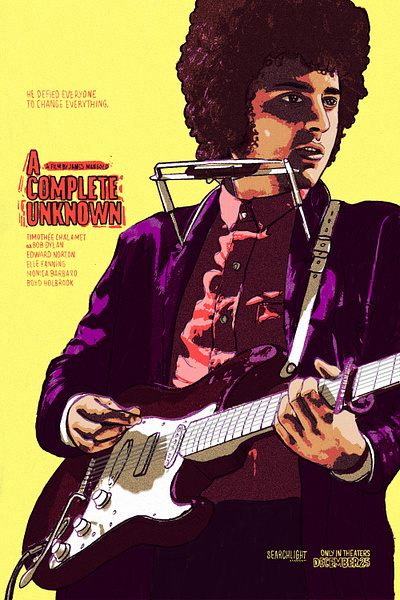 A complete unknown Poster bob dylan illustration oscar photoshop poster procreate warm up