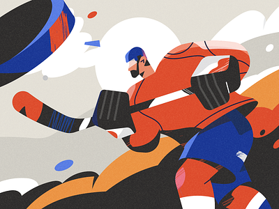 NHL colors design flat game goal grain hockey illustration nhl people sports texture