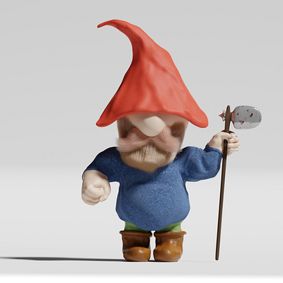 Gnome Character 3d axe beard blender character depth dof gnome hat leather materials procedural render still