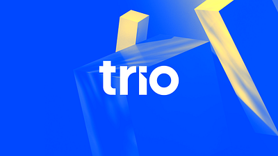 Trio blue brand code dev logo logotype t typography yellow