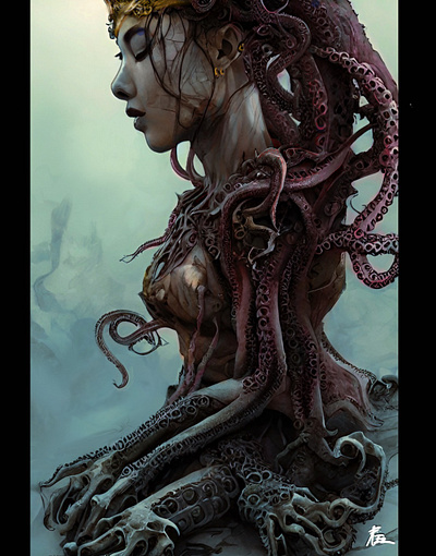 “Arachne, The Spider Queen” illustration for TALES FROM THE BOAT