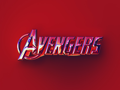 Avengers Neochromed 3d abstract art avengers bevel branding chrome chrometype design emboss filter forge generative graphic design logo