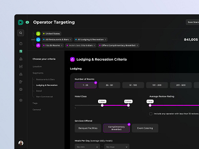 Datassential - Dark Mode dark mode dark theme dark ui darkmode nav product design ui ui design user interface design web app