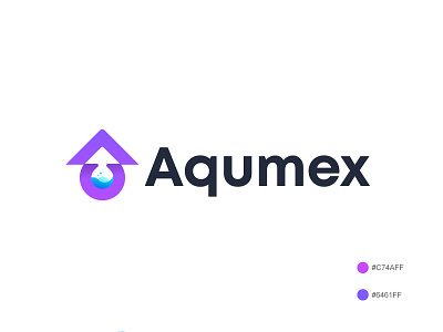 Aqumex home labs Logo abstract aqua branding concept creative home home lab logo lab logo laberatory labs logo modern resarch scince technology water wave