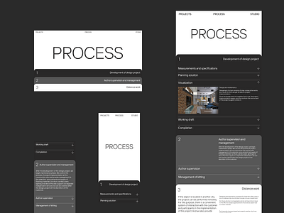 1618 Room accordion dark design figma process ui ux web