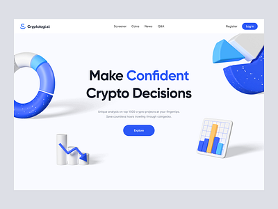 Cryptologist Website branding crypto design desktop illustration landing landing page logo ui design uidesign web3 website