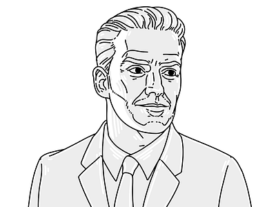 David Beckham black and white david beckham design drawing footballer illustration image portrait sketch