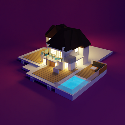 Cute villa NFT 3d animation nft