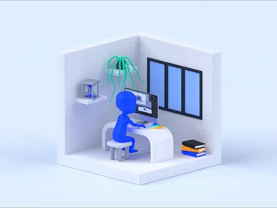 We Are Hiring! 3d animation blender blockchain clean design designer developer gif hiring illustration loop minimalist smooth talents tech voodoo