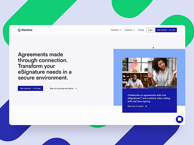 Pactima - Live eSignatures animation b2b branding corporate design esignature graphic design homepage logo lottie signature ui ux webflow