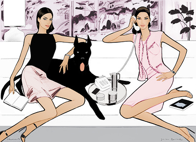 Chanel digital drawn fashion folioart illustration jason brooks luxury