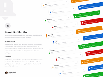 Toast Notification alert alerts app banner clean components design message minimal notification snackbar notification state system toast toast notification ui ui design user interface ux variants