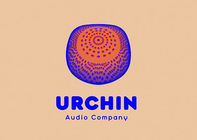 Urchin Audio Company Logo audio branding company graphic design logo music sea speaker