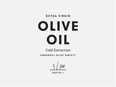 Olive Oil branding identity packaging typography