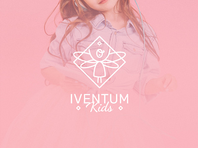 children's events agency logo branding child childrens events agency fairy fun graphic design line logo magic minimalistic party