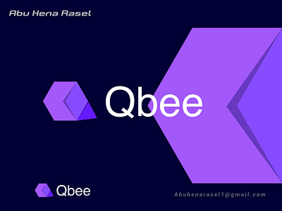 Qbee Modern Letter Logo 3d logo abstract logo brand identity branding design business logo creative logo design logo logo design logo designer logo maker logomark logos logotype minimalist logo modern logo redesign typography unique logo vector