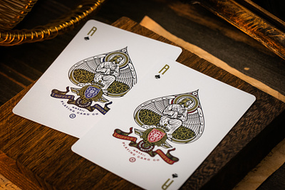 The Cross Playing Cards ⚜️ Ace of Spades ace of spades badge design engraving etching illustration packaging design peter voth design playing cards riffle shuffle vector
