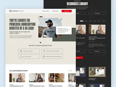 Movement VA Loan Bootcamp bootcamp design loan military mortgage movement va website