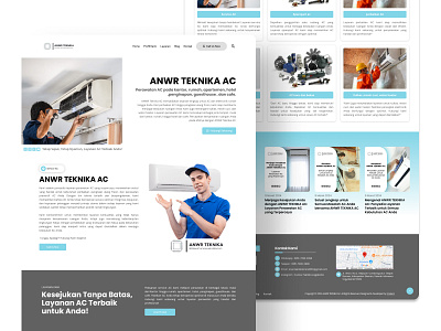 ANWR Teknika AC - Air Conditioner Service Solutions Website branding design graphic design ui ux