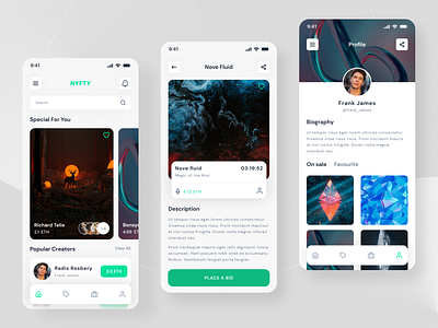 Nft Mobile App Design By Shahriar Sultan For Dezzlab On Dribbble