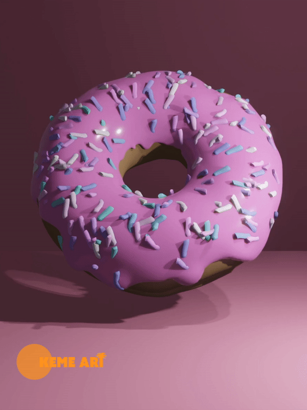3D Donut Sculpt 3d 3d animation branding cartoon cool gif design dessert donut donut shop food animation foods graphic design illustration motion graphics pink pink donut
