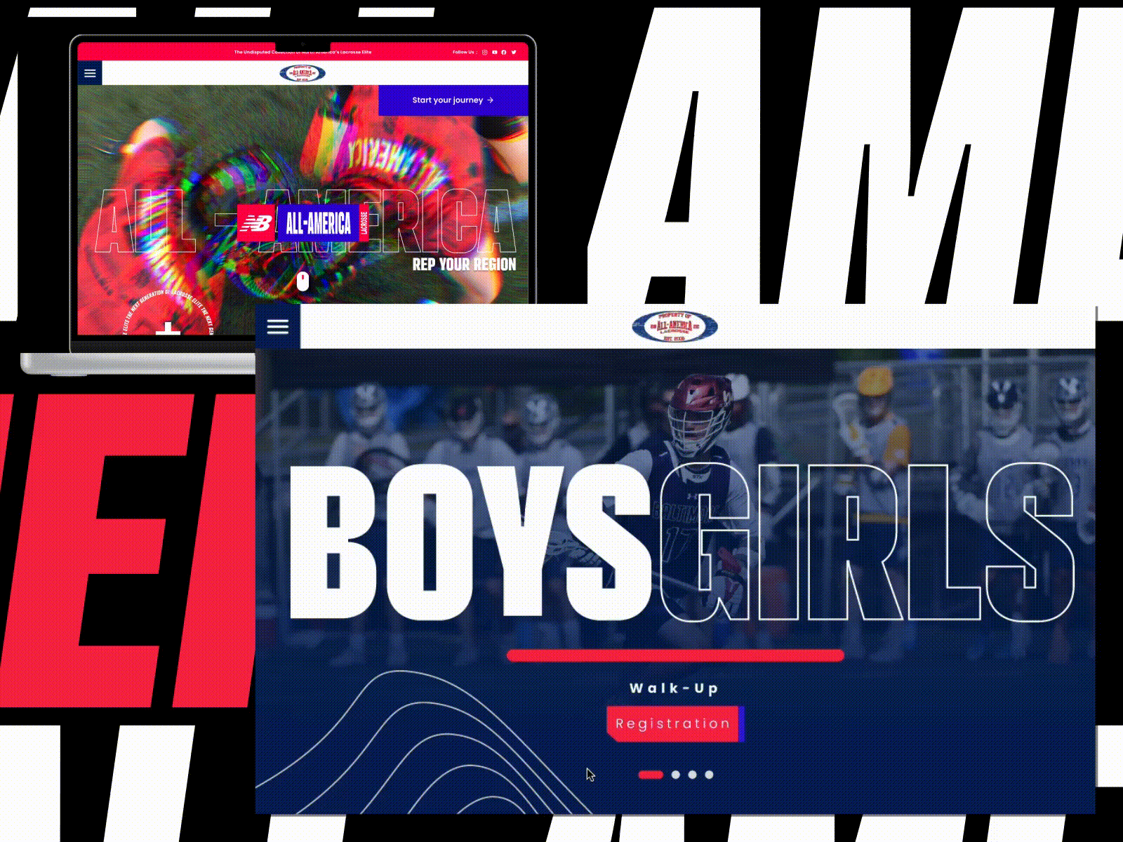 All-America Lacrosse | Web animation branding design ui graphic design interface product design ui user experience