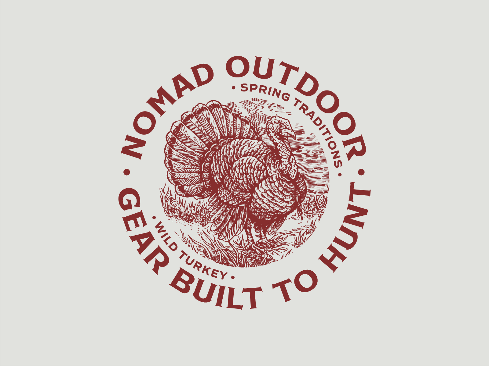 Nomad Outdoor: Tee Illustration animals apparel art branding clothing brand design graphic design handdrawn hunt hunting illustration logo merch merchandise outdoor t shirt tee turkey vintage wild turkey