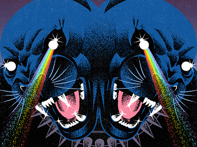 腐った aesthetic black cartoon character colors design graphic design illustration laser lofi panther retro vector vintage